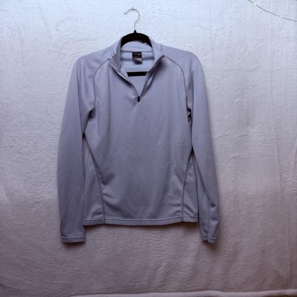 Nike Tops - Nike Running Pullover Womens M Light Blue 1/4 Zip Dri-FIT  Therma Sphere‎ Dry